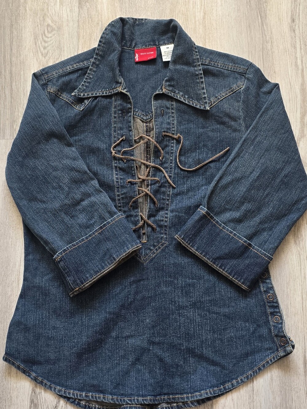 Levis Denim Womens Lace Up Shirt